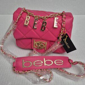 Bebe Wyatt Shoulder Bag Top Handle & Strap - Color: Hot Pink - New with Tags